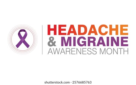 Headache and Migraine awareness week logo. Vector illustration. Headache and Migraine Concept.	
