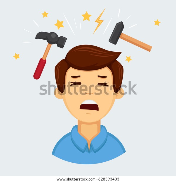 Headache Migraine Emoji Stock Vector (Royalty Free) 628393403