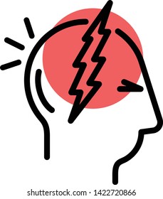 Headache - Migraine Icon as EPS 10 File