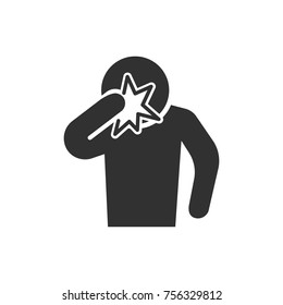Kopfschmerzen. Monochrome-Symbol