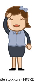 Headache in Office - Business Cartoon Character Vector
