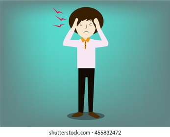 Headache Vector Stock Vector (Royalty Free) 455832472 | Shutterstock