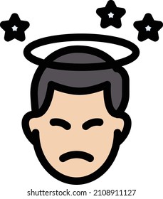 cefalea Ilustración vectorial en un fondo transparente. Símbolos de calidad premium. Icono vectorial de trazo para el concepto y diseño gráfico.