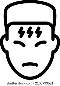 Kopfschmerzen Vektorgrafik auf transparentem Hintergrund. Symbole in Premium-Qualität. Schlagt das Vektorsymbol für Konzept und Grafikdesign.