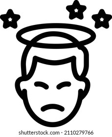 headache Vector illustration on a transparent background. Premium quality symbols. Stroke vector icon for concept and graphic design.