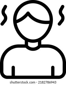 cefalea Ilustración vectorial en un fondo transparente. Símbolos de calidad superior. Iconos vectoriales de línea delgada para el diseño de conceptos y gráficos. 
