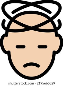 Kopfschmerzen Vektorgrafik auf transparentem Hintergrund.Premium-Qualität symmbols.Stroke Vektorsymbol für Konzept und Grafikdesign.