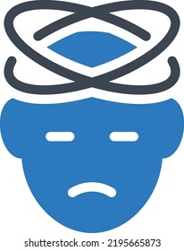 Kopfschmerzen Vektorgrafik auf transparentem Hintergrund.Symbole in Premium-Qualität.Glyphen Vektorsymbol für Konzept und Grafikdesign.