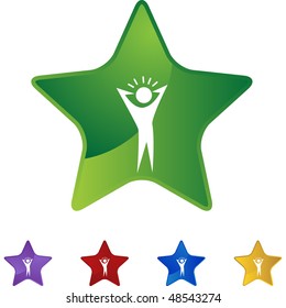 Headache web button isolated on a background