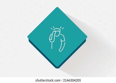 Kopfschmerzen und Müdigkeit Symbol, Vektordesign
