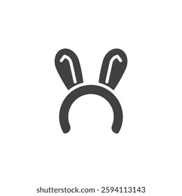 A headband with bunny ears vector icon. filled flat sign for mobile concept and web design. Bunny Ears glyph icon. Symbol, logo illustration. Vector graphics