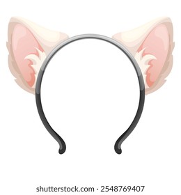 Diadema con orejas de gato. Accesorio para la subcultura theriana, cuadrobics. Adorno lindo, complemento de peinado esponjoso decorativo para cosplay, festivales o carnavales, fiestas temáticas o eventos, creativo