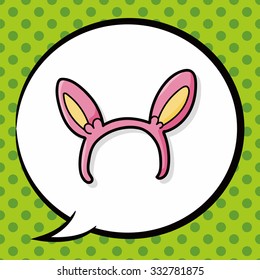 Headband doodle, speech bubble