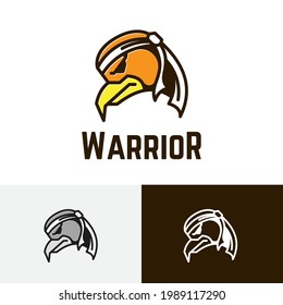 Headband Eagle Hawk Warrior Game Cartoon Character Logo