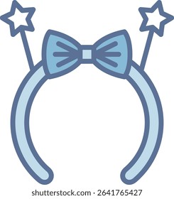 Headband Filled Blue Tone Icon