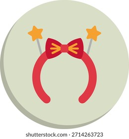Icono de estilo de círculo plano de diadema