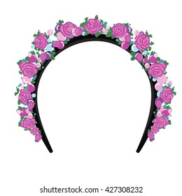 Headband with flowers