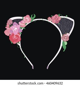 Headband with flowers