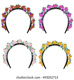 Headband with flowers