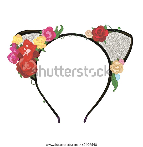 Headband Flowers Stock Vector (Royalty Free) 460409548