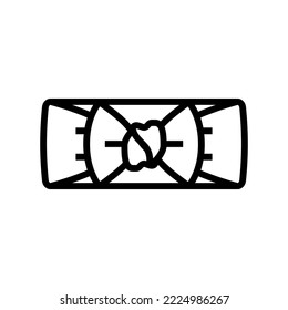 headband girl baby cloth line icon vector. headband girl baby cloth sign. isolated contour symbol black illustration