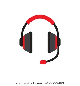 Imagen del Vector de los auriculares de la venda con el fondo blanco