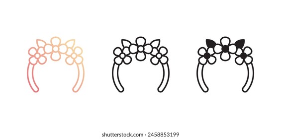 Headband icon design with white background stock illustration