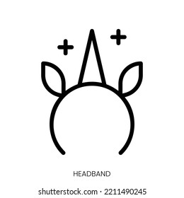headband icon. Line Art Style Design Isolated On White Background