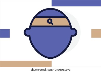  Headband icon line filled color concept related Table Tennis and Sport elements. Ping pong game Related.