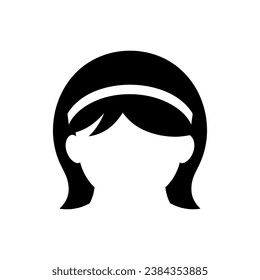 Headband Icon on White Background - Simple Vector Illustration
