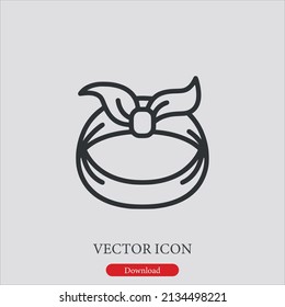 headband icon vector icon.Editable stroke.linear style sign for use web design and mobile apps,logo.Symbol illustration.Pixel vector graphics - Vector