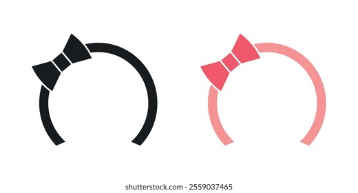 Headband icons in black and colored version