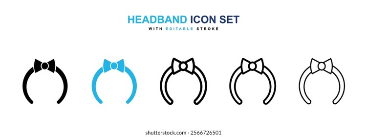 Headband icons vector collection pack.