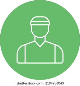 Headband line circle icon vector image. Can also be used for web apps, mobile apps and print media.