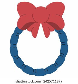 Headband for little girl vector cartoon illustration isolated on a white background.