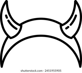 Headband outline icon vector illustration