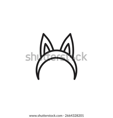 A headband with pointed ears, resembling those of a fox or wolf.