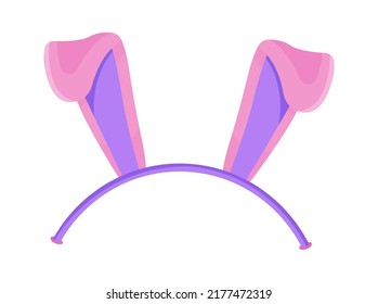 Headband with rabbit ears. Vector illustration