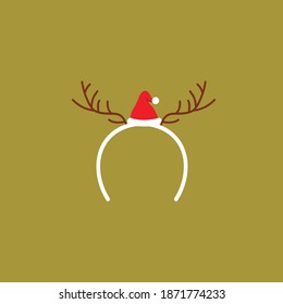 headband with santa reindeer hat