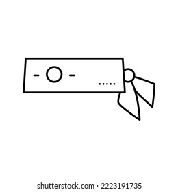 headband tennis player line icon vector. headband tennis player sign. isolated contour symbol black illustration