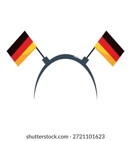 Headband with two german flags showing support for germany