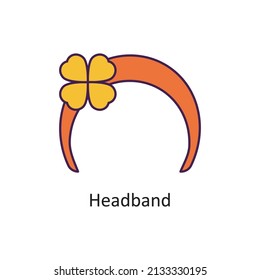 Headband Vector Filled Outline Icon Design illustration. St Patrick's Day Symbol on White background EPS 10 File