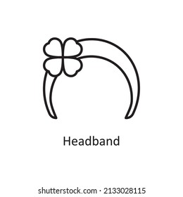 Headband Vector Outline Icon Design illustration. St Patrick's Day Symbol on White background EPS 10 File