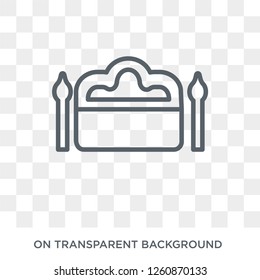 Headboard icon. Headboard design concept from Furniture and household collection. Simple element vector illustration on transparent background.