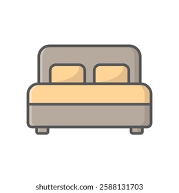 headboard icon vector design template simple and clean