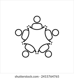 Icono De Cuenta De Cabeza, Icono De Conteo De Cabeceras, Acto De Contar El Número De Personas Presentes, Número Total De Personas Ilustración De Arte Vector