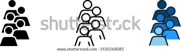 Headcount Icon Vector Illustration Stock Vector Royalty Free