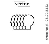 Headcount icon, vector illustration on white background..eps