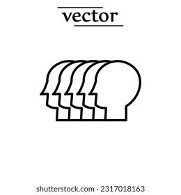 Headcount icon, vector illustration on white background..eps
