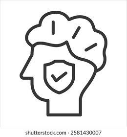 Headcover Icon Vector Illustration Outline
